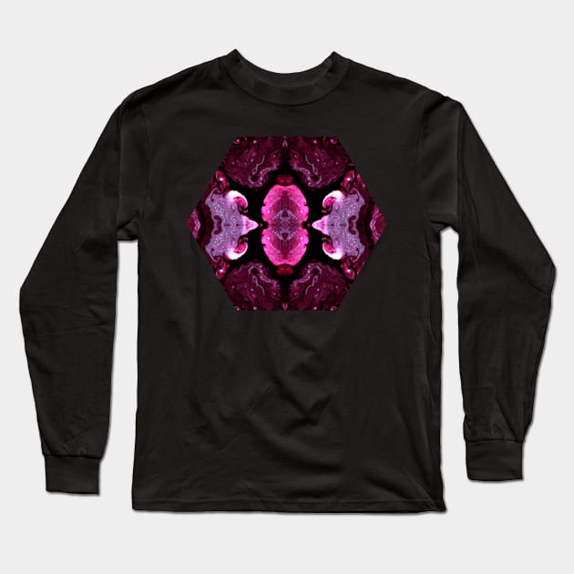 Pink/Black Ink Blot Long Sleeve T-Shirt by Designs_by_KC